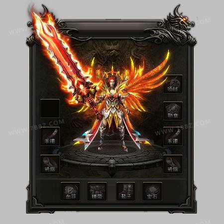 火焰炎魔男女剑甲装备-编号J03109-D